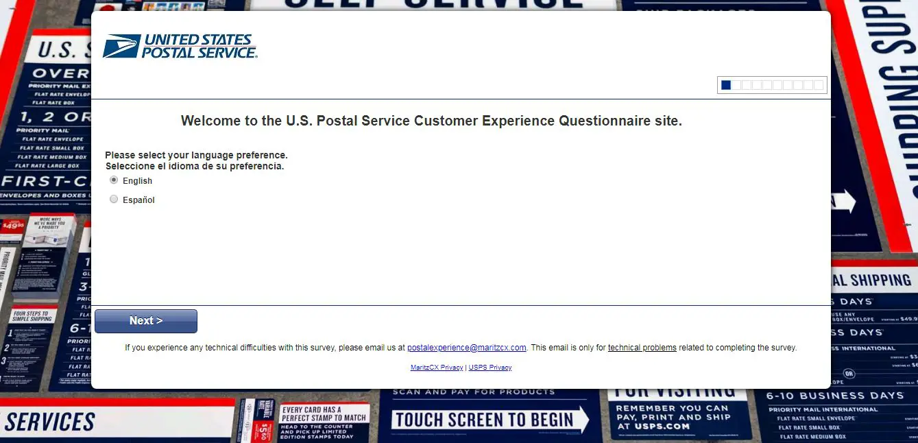 customer survey experience step 1